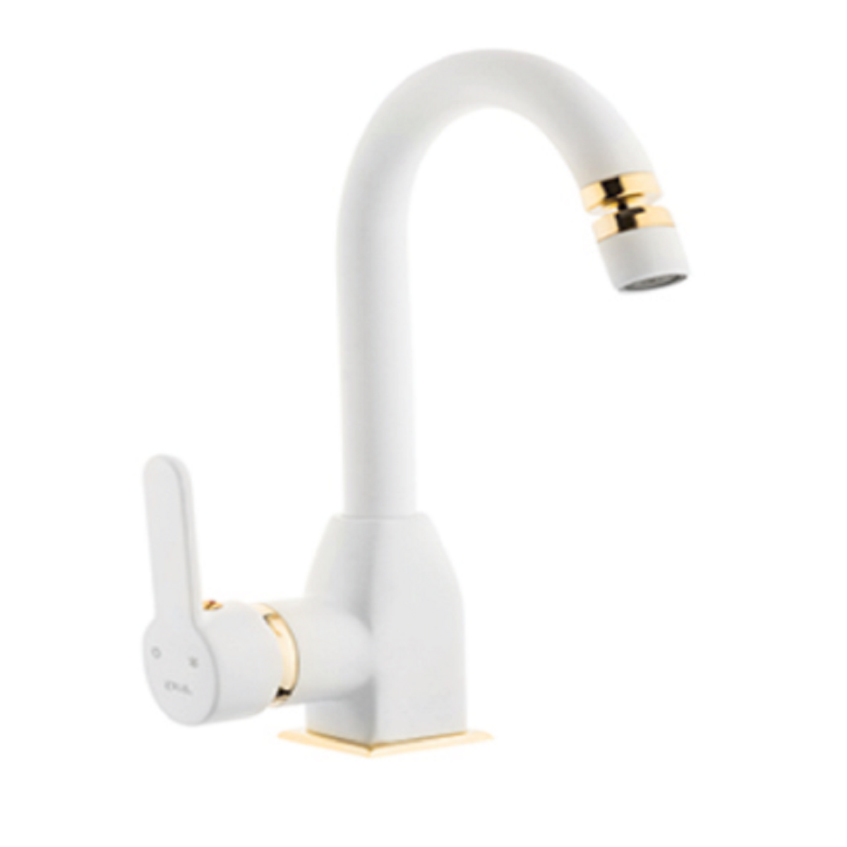 GOLD & BEYAZ LOTUS KUĞU LAVABO BATARYASI