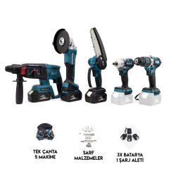 CHELİKBEİ BEŞLİ SET MK350 (Budama testeresi 13mm Ç.MANDREN+S.SIKMA+Ş.SPRAL+Ş.HİLTİ)
