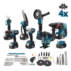 CHELİKBEİ Sekizli Set DBML (LED Aydınlatma+ Ş.Hilti+Ş.spral+S.Sıkma+13mm Ç.Mandren+Ş.Dekupaj+Budama Testeresi+Bağ Makas)