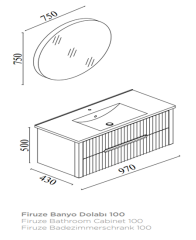 KAREN BANYO FİRUZE BANYO DOLABI