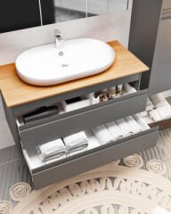 KAREN BANYO LARA TEZGAHLI BANYO DOLABI