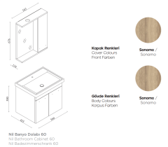 KAREN BANYO NİL 6O BANYO DOLABI