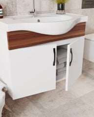 KAREN BANYO MERCAN AYNALI 80 CM BANYO DOLABI